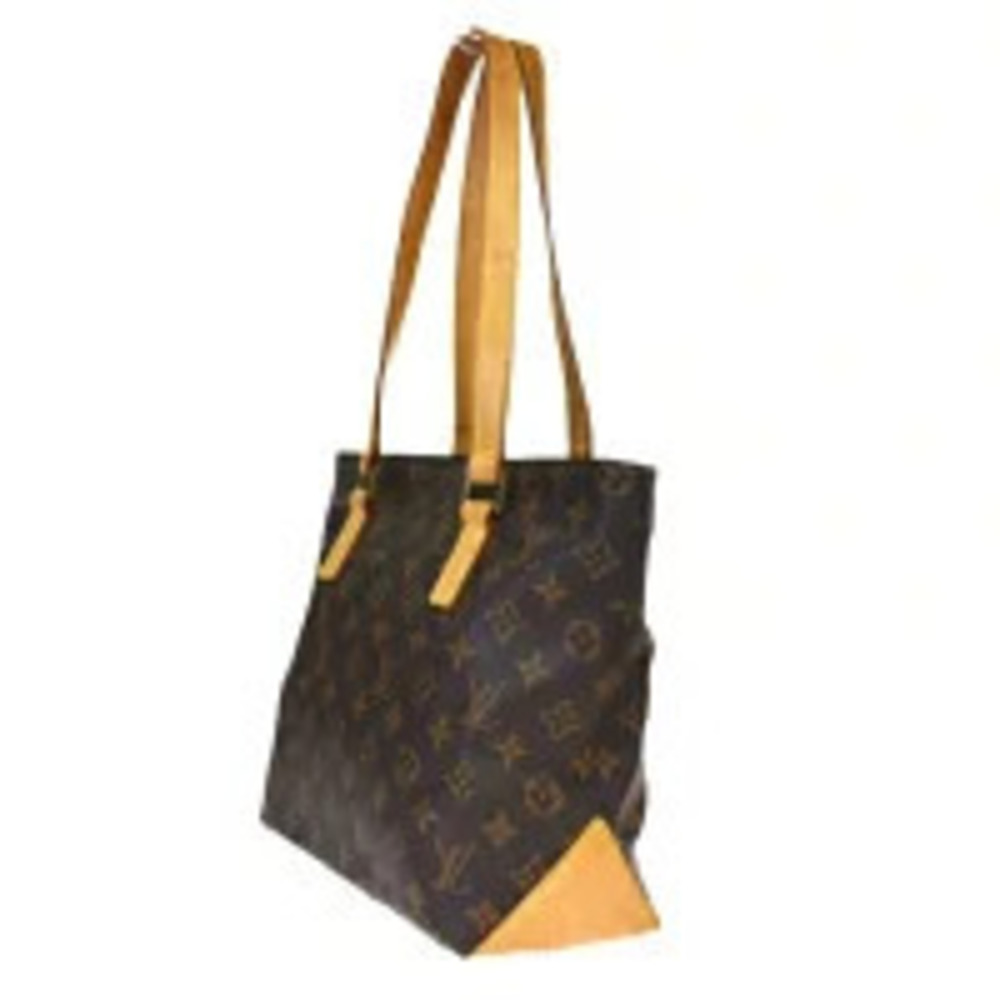 Louis Vuitton Cabas Piano Bag Shoulder Monogram Leather Tote Brown